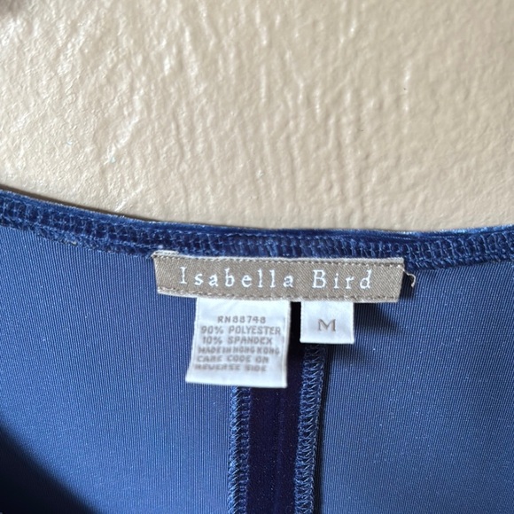 Isabella Blue Velvet Long Sleeve Dress - Picture 2 of 4